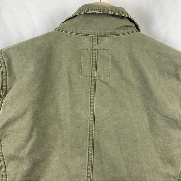 Madewell Passage Utility Cargo Olive Green Military Full Zip Up Jacket Small - Picture 7 of 16